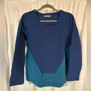 The North Face Blue and Teal Long Sleeve Shirt, Large